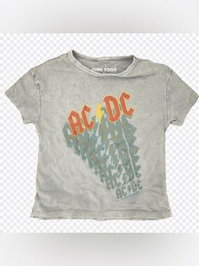 JUNK FOOD vintage AC/DC GRAPHIC T shirt grey | size Small